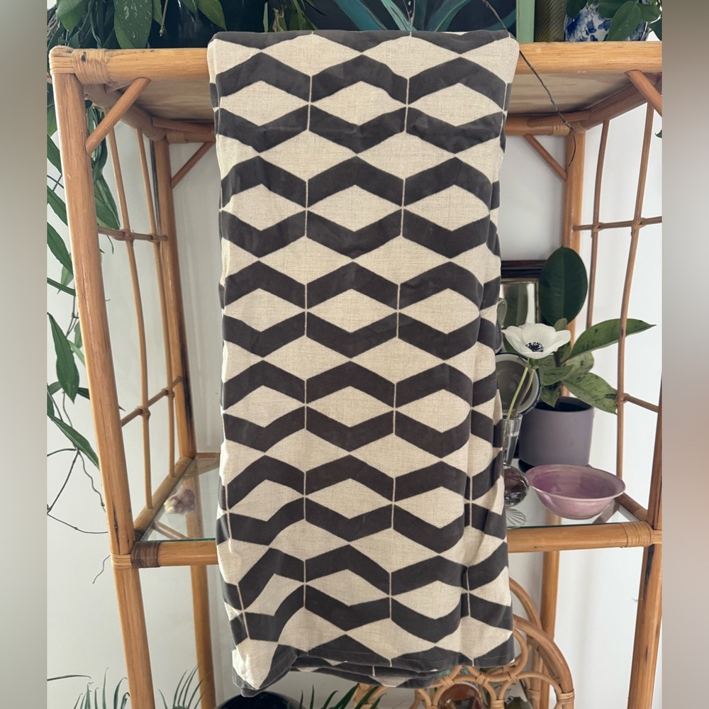 Rare 2011 West Elm Geometric Curtains – Set of 2 Panels